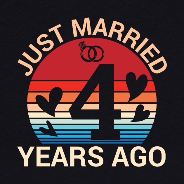 Just Married 4 Years Ago Husband Wife Married Anniversary by joandraelliot